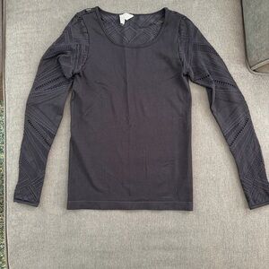 Fabletics Black Cutout Sleeve Top